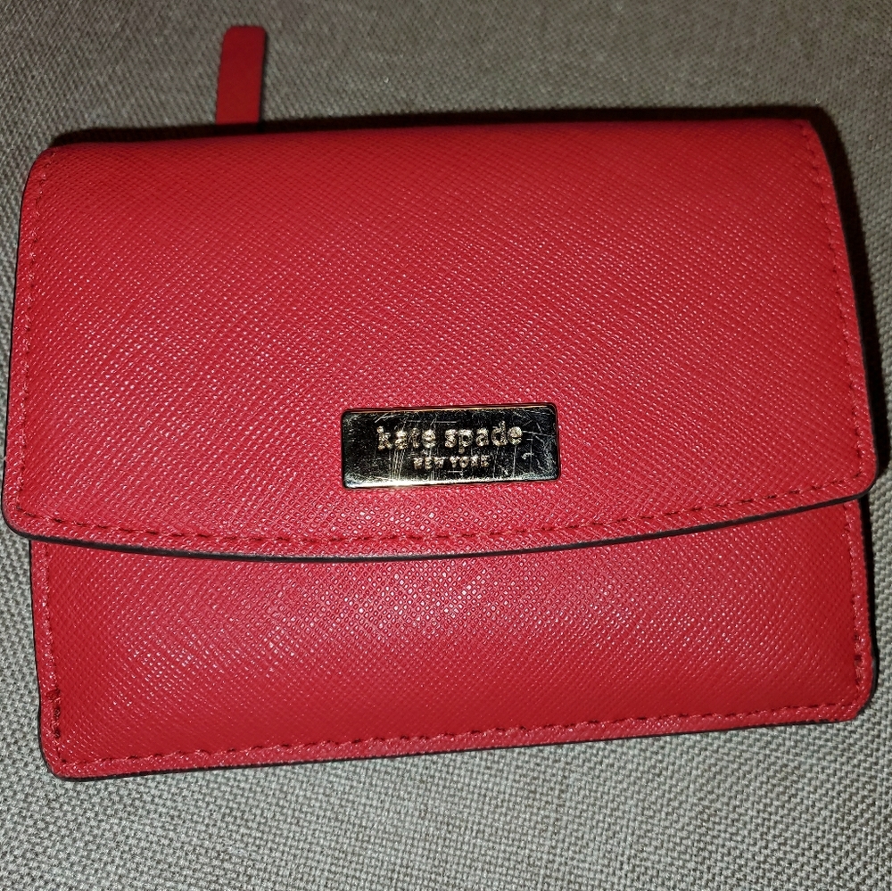Kate spade new york red leather wallet